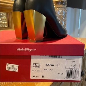 Salvatore Ferragamo Sleek Black Ankle Booties